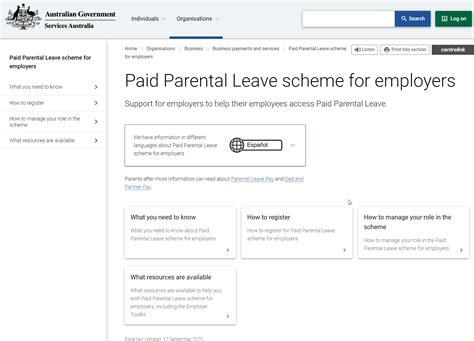 paid parental leave centrelink employer